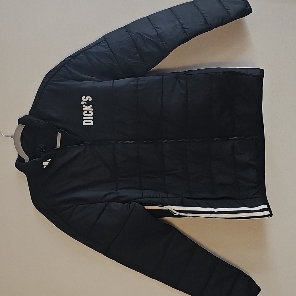 Adidas Black Jacket with Subtle White Logo